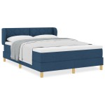vidaXL Pat cu arcuri și saltea crem 90x200 cm albastru 140 x 190 cm vidaXL Pat cu arcuri și saltea crem 90x200 cm albastru 140 x 190 cm