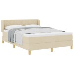 vidaXL Pat cu arcuri și saltea crem 90x200 cm Crem 140 x 200 cm vidaXL Pat cu arcuri și saltea crem 90x200 cm Crem 140 x 200 cm