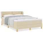 vidaXL Pat cu arcuri și saltea crem 90x200 cm Crem 140 x 200 cm vidaXL Pat cu arcuri și saltea crem 90x200 cm Crem 140 x 200 cm