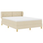 vidaXL Pat cu arcuri și saltea crem 90x200 cm Crem 140 x 200 cm vidaXL Pat cu arcuri și saltea crem 90x200 cm Crem 140 x 200 cm