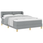 vidaXL Pat cu arcuri și saltea crem 90x200 cm Gri deschis 160 x 200 cm vidaXL Pat cu arcuri și saltea crem 90x200 cm Gri deschis 160 x 200 cm