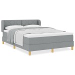 vidaXL Pat cu arcuri și saltea crem 90x200 cm Gri deschis 160 x 200 cm vidaXL Pat cu arcuri și saltea crem 90x200 cm Gri deschis 160 x 200 cm