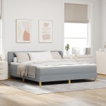 vidaXL Pat cu arcuri și saltea crem 90x200 cm Gri deschis 180 x 200 cm vidaXL Pat cu arcuri și saltea crem 90x200 cm Gri deschis 180 x 200 cm