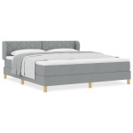 vidaXL Pat cu arcuri și saltea crem 90x200 cm Gri deschis 180 x 200 cm vidaXL Pat cu arcuri și saltea crem 90x200 cm Gri deschis 180 x 200 cm