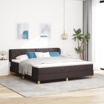vidaXL Pat cu arcuri și saltea crem 90x200 cm Maro închis 180 x 200 cm vidaXL Pat cu arcuri și saltea crem 90x200 cm Maro închis 180 x 200 cm