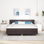 vidaXL Pat cu arcuri și saltea crem 90x200 cm Maro închis 180 x 200 cm vidaXL Pat cu arcuri și saltea crem 90x200 cm Maro închis 180 x 200 cm