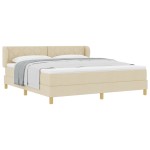 vidaXL Pat cu arcuri și saltea crem 90x200 cm Crem 180 x 200 cm vidaXL Pat cu arcuri și saltea crem 90x200 cm Crem 180 x 200 cm