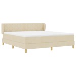 vidaXL Pat cu arcuri și saltea crem 90x200 cm Crem 180 x 200 cm vidaXL Pat cu arcuri și saltea crem 90x200 cm Crem 180 x 200 cm