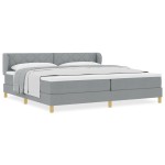 vidaXL Pat cu arcuri și saltea crem 90x200 cm Gri deschis 200 x 200 cm vidaXL Pat cu arcuri și saltea crem 90x200 cm Gri deschis 200 x 200 cm