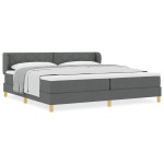 vidaXL Pat cu arcuri și saltea crem 90x200 cm Gri închis 200 x 200 cm vidaXL Pat cu arcuri și saltea crem 90x200 cm Gri închis 200 x 200 cm