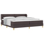 vidaXL Pat cu arcuri și saltea crem 90x200 cm Maro închis 200 x 200 cm vidaXL Pat cu arcuri și saltea crem 90x200 cm Maro închis 200 x 200 cm