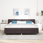 vidaXL Pat cu arcuri și saltea crem 90x200 cm Maro închis 200 x 200 cm vidaXL Pat cu arcuri și saltea crem 90x200 cm Maro închis 200 x 200 cm