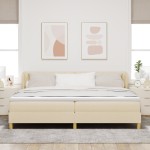 vidaXL Pat cu arcuri și saltea crem 90x200 cm Crem 200 x 200 cm vidaXL Pat cu arcuri și saltea crem 90x200 cm Crem 200 x 200 cm