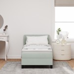 vidaXL Pat cu saltea cu arcuri Gri închis 80x200 cm Catifea cu saltea