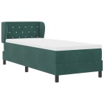 vidaXL Pat cu saltea cu arcuri Gri închis 80x200 cm Catifea cu saltea