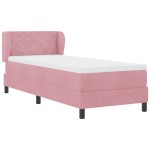 vidaXL Pat cu saltea cu arcuri Gri închis 80x200 cm Catifea Roz vidaXL Pat cu saltea cu arcuri Gri închis 80x200 cm Catifea Roz