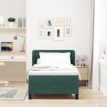 Pat cu saltea vidaXL Spring Box Verde închis 90x190 cm Catifea Pat cu saltea vidaXL Spring Box Verde închis 90x190 cm Catifea