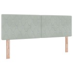 Pat cu saltea vidaXL Gri deschis 140x190 cm Catifea Pat cu saltea vidaXL Gri deschis 140x190 cm Catifea