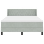 Pat cu saltea vidaXL Gri deschis 140x190 cm Catifea Pat cu saltea vidaXL Gri deschis 140x190 cm Catifea