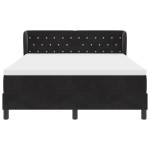 Pat Box Spring vidaXL cu Saltea Negru 140x190 cm Catifea Pat Box Spring vidaXL cu Saltea Negru 140x190 cm Catifea
