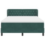 Pat cu arcuri și saltea vidaXL Verde Întunecat 160x200 cm Catifea Pat cu arcuri și saltea vidaXL Verde Întunecat 160x200 cm Catifea