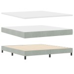 Pat Box Spring vidaXL cu Saltea Gri deschis 180x200 cm Catifea