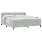 vidaXL Pat cu saltea cu arcuri Gri închis 80x200 cm Catifea cu saltea vidaXL Pat cu saltea cu arcuri Gri închis 80x200 cm Catifea cu saltea