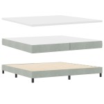 vidaXL Pat cu saltea cu arcuri Gri închis 80x200 cm Catifea cu saltea vidaXL Pat cu saltea cu arcuri Gri închis 80x200 cm Catifea cu saltea