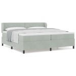 vidaXL Pat cu saltea cu arcuri Gri închis 80x200 cm Catifea cu saltea vidaXL Pat cu saltea cu arcuri Gri închis 80x200 cm Catifea cu saltea