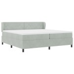 vidaXL Pat cu saltea cu arcuri Gri închis 80x200 cm Catifea cu saltea vidaXL Pat cu saltea cu arcuri Gri închis 80x200 cm Catifea cu saltea