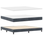 vidaXL Pat cu saltea cu arcuri Gri închis 80x200 cm Catifea Gri închis vidaXL Pat cu saltea cu arcuri Gri închis 80x200 cm Catifea Gri închis