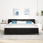 Pat cu arcuri vidaXL și saltea Negru 200x200 cm Catifea Pat cu arcuri vidaXL și saltea Negru 200x200 cm Catifea