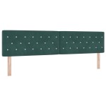 Pat cu saltea vidaXL Dark Green 200x200 cm Catifea Pat cu saltea vidaXL Dark Green 200x200 cm Catifea