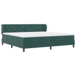 Pat cu saltea vidaXL Dark Green 200x200 cm Catifea Pat cu saltea vidaXL Dark Green 200x200 cm Catifea