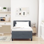 vidaXL Pat cu saltea cu arcuri Gri închis 80x200 cm Catifea Gri închis vidaXL Pat cu saltea cu arcuri Gri închis 80x200 cm Catifea Gri închis