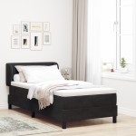 vidaXL Pat cu saltea cu arcuri Gri închis 80x200 cm Catifea Negru vidaXL Pat cu saltea cu arcuri Gri închis 80x200 cm Catifea Negru