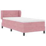 vidaXL Pat cu saltea cu arcuri Gri închis 80x200 cm Catifea Roz vidaXL Pat cu saltea cu arcuri Gri închis 80x200 cm Catifea Roz