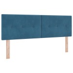 Pat Box Spring cu Saltea vidaXL Albastru Închis 140x190 cm Catifea Pat Box Spring cu Saltea vidaXL Albastru Închis 140x190 cm Catifea