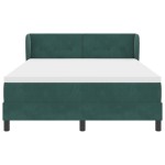 Pat cu saltea vidaXL Dark Green 140x200 cm Catifea Pat cu saltea vidaXL Dark Green 140x200 cm Catifea