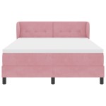 Pat Box Spring vidaXL cu saltea Roz 160x200 cm Catifea Pat Box Spring vidaXL cu saltea Roz 160x200 cm Catifea