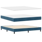 Pat cu saltea vidaXL Tip Box Spring Albastru Închis 180x200 cm Catifea Pat cu saltea vidaXL Tip Box Spring Albastru Închis 180x200 cm Catifea