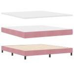 vidaXL Pat cu saltea cu arcuri Gri închis 80x200 cm Catifea Roz vidaXL Pat cu saltea cu arcuri Gri închis 80x200 cm Catifea Roz