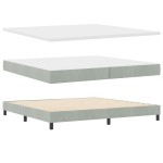 vidaXL Pat cu saltea cu arcuri Gri închis 80x200 cm Catifea cu saltea vidaXL Pat cu saltea cu arcuri Gri închis 80x200 cm Catifea cu saltea