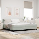vidaXL Pat cu saltea cu arcuri Gri închis 80x200 cm Catifea cu saltea vidaXL Pat cu saltea cu arcuri Gri închis 80x200 cm Catifea cu saltea
