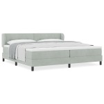 vidaXL Pat cu saltea cu arcuri Gri închis 80x200 cm Catifea cu saltea vidaXL Pat cu saltea cu arcuri Gri închis 80x200 cm Catifea cu saltea