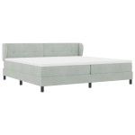 vidaXL Pat cu saltea cu arcuri Gri închis 80x200 cm Catifea cu saltea vidaXL Pat cu saltea cu arcuri Gri închis 80x200 cm Catifea cu saltea
