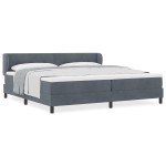 vidaXL Pat cu saltea cu arcuri Gri închis 80x200 cm Catifea Gri închis vidaXL Pat cu saltea cu arcuri Gri închis 80x200 cm Catifea Gri închis