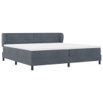 vidaXL Pat cu saltea cu arcuri Gri închis 80x200 cm Catifea Gri închis vidaXL Pat cu saltea cu arcuri Gri închis 80x200 cm Catifea Gri închis