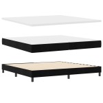 Pat box spring vidaXL cu saltea Negru 200x200 cm Catifea Pat box spring vidaXL cu saltea Negru 200x200 cm Catifea