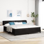 Pat box spring vidaXL cu saltea Negru 200x200 cm Catifea Pat box spring vidaXL cu saltea Negru 200x200 cm Catifea